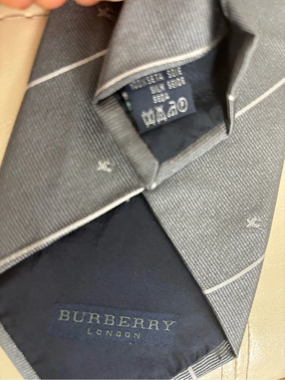 Burberry authentic Silk Tie in Grey Monogram